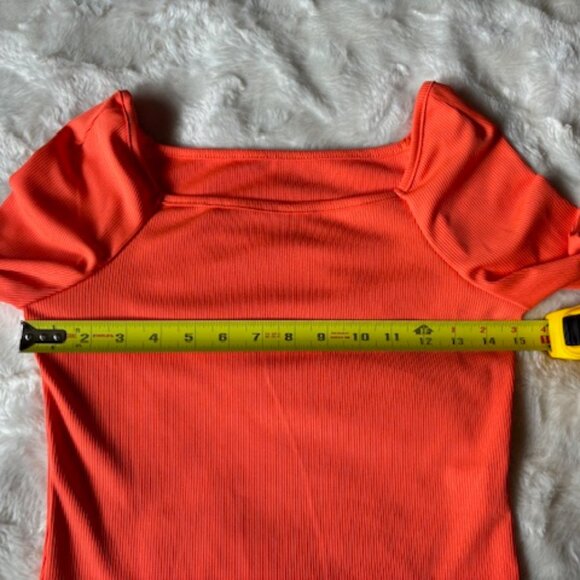 2/$30 Shein Long-Sleeve Orange Top Ladies Junior Size S - Picture 4 of 8